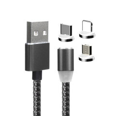 Cable USB PCER para teléfono móvil, carga rápida, Cable USB tipo C, cabezal magnético, Cable de datos, Cable Micro USB, Cable para teléfono móvil, Cable USB
