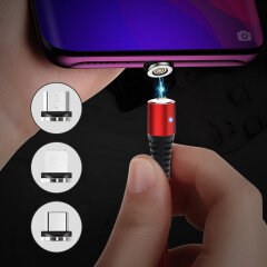 Cable de carga USB PCER para Iphone Xiaomi Samsung Huawei Oneplus Htc cable de datos del teléfono 3A Cable de carga rápida Cable USB magnético