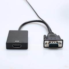 Adaptador PCER VGA a HDMI macho a hembra VGA HDMI convertidor cable de audio USB adicional para pantalla de computadora proyector tv