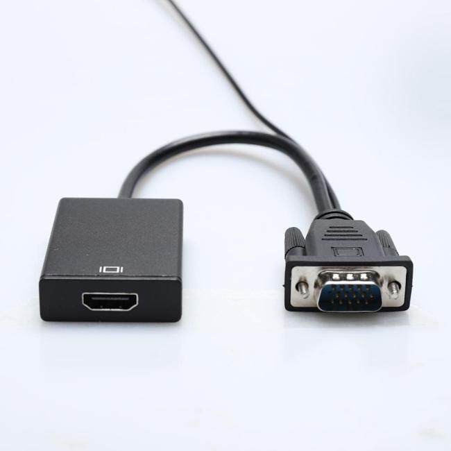 PCER VGA to HDMI adapter male to female VGA HDMI converter extra USB audio cable for Computer Display Screen projector tv
