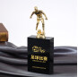 Metal crystal trophy custom creative lettering  Table tennis competitions championship souvenir sports trophy