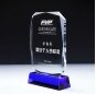 wholesale blank crystal trophy with blue crystal base