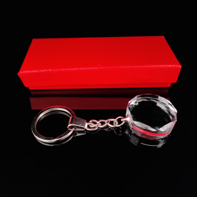 Customized fashion new design keychain blank crystal key chain for 3d engraving