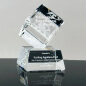 New design Crystal Trophy Primo Crystal Awards Clipped Cube on Clear Base