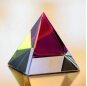 Multicolor crystal pyramid Paperweight custom 3D Laser Engraving Crystal Pyramid for Business gifts
