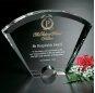 High quality crystal trophy awards fantasy awards fan shaped trophy for engraving for corporation gifts