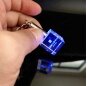 fancy square special design 3d laser engraving crystal keychain cube Custom