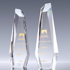 85*40*270mm Hexagonal Prism  Clear Crystal Trophy, CT1162
