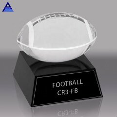 Trofeo cristalino del fútbol de la fantasía del fútbol americano del precio de fábrica al por mayor K9 para el regalo