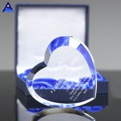 Wholesale Elegant Beveled Heart Crystal Trophy  For Sublimation