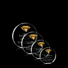 2020 new blue yellow red wholesale Clear K9 Semicircle Custom Diamond Crystal Award