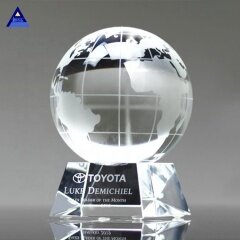 Custom Crystal Globe World Earth Trophy Awards for Teachers Children Graduation Souvenirs