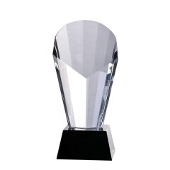 Venta caliente al por mayor trofeo de premio de recuerdo de cristal en blanco personalizado personalizado para venta barata
