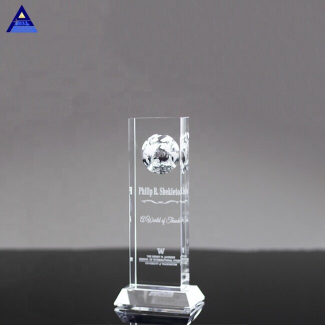 The Vision Crystal World Globe Paperweight,,Christmas Crystal Ball With Clear Base