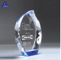 High Quality Blue Bottom Crystal Diamond Edge Cut Flame Trophy Awards