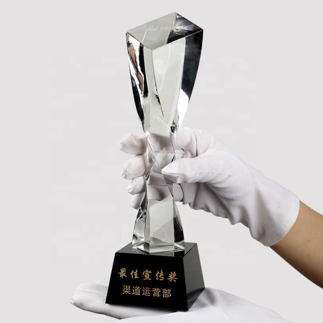 Crystal Clock Crystal Award And Trophies Crystal Clock Trophy