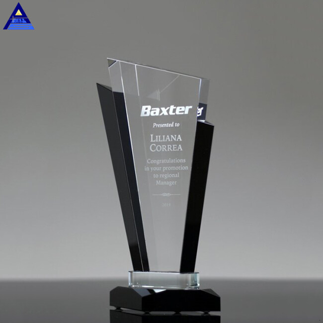 New Design Super Quality Customized Color Crystal Trophy Award Optical Crystal Glass