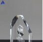 Arch Shape Crystal Customized Award Trophy With Globe Image