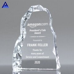 New Wholesale Cheap Custom Iceberg 2D 3D Crystal Award For Engraved