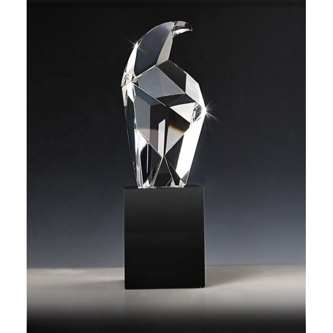 Best k9 Crystal Material Eagle Black Crystal Base Eagle Crystal Award Trophy