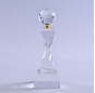 2020 New 3D Lasered Crystal Trophy With Glass Globe For Business Souvenir Awards
