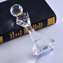 2020 nuevo trofeo de cristal grabado con láser 3D con globo de cristal para premios de recuerdo de negocios