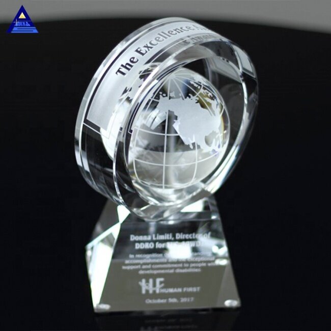 Hot Sale Wholesale Crystal Spheres Earth Globe Hand-Painted Crystal Ball For Wedding Favors