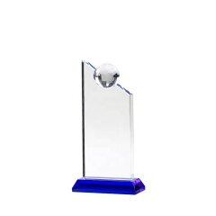 Excellent K9 Glass Optical Crystal Globe Ball Trophy for Business Leadership Trophy Awards With Base