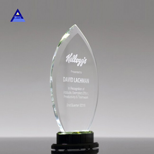Top Selling Products Clear Custom Flame Shape Crystal Award For Successful Business Souvenirs