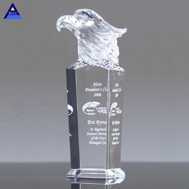 Sky Master Crystal Flying Eagle Trophy For Leap Progress