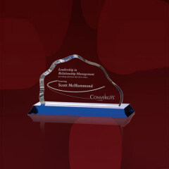China Wholesale High Quality Engraved Crystal Glass Mountain Award For Birthday Gifts