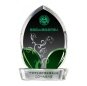 3D Laser Engraved High Quality Clear K9 Crystal Plaque Award Trophy Flame Crystal