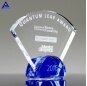 Wholesale High-Quality Transparent Empty Radiant Cobalt Custom Logo Crystal Glass Trophy