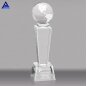 Custom Atlantis Tower Clear Glass Crystal Globe Award Trophy