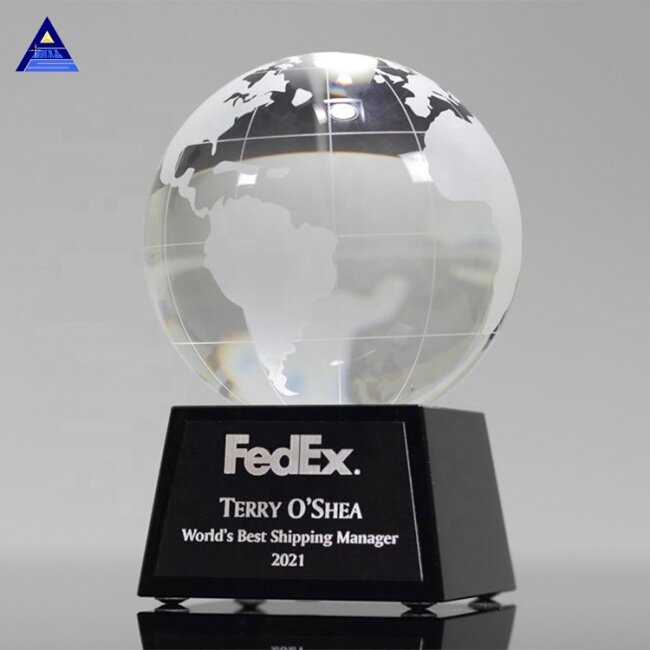 Award Product Type And Europe Crystal Globe,Cheap Crystal World Globe Trophy With World Map