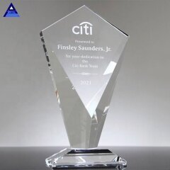 Trofeo de cristal Sky Scraper Award, Trofeo de cristal de regalo de cristal en blanco