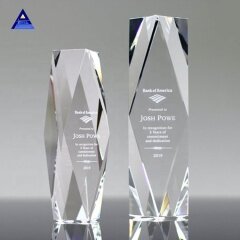 Unique Design Multiple Shapes Large Clear Glass Crystal Obelisk For Business Gift Crystal Crafts