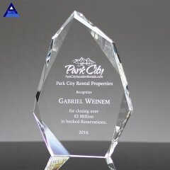 Trofeo de bloque de cristal grabado facetado para los premios Legacy Honor Awards