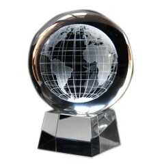 3D лунный хрустальный шар пресс-папье с лазерной гравировкой стеклянный шар дисплей глобус шар для медитации домашний декор с хрустальной подставкой