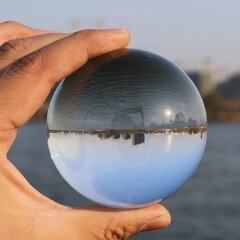 Размер 80 мм Прозрачный хрустальный стеклянный шар K9 прозрачный хрустальный стеклянный шар