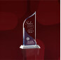 Customize Corporate Gift Clear Crystal Craft Engraving Cube Plates Awards Cheap Sports Crystal Trophy Award