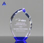 High Quality Blue Bottom Crystal Diamond Edge Cut Flame Trophy Awards