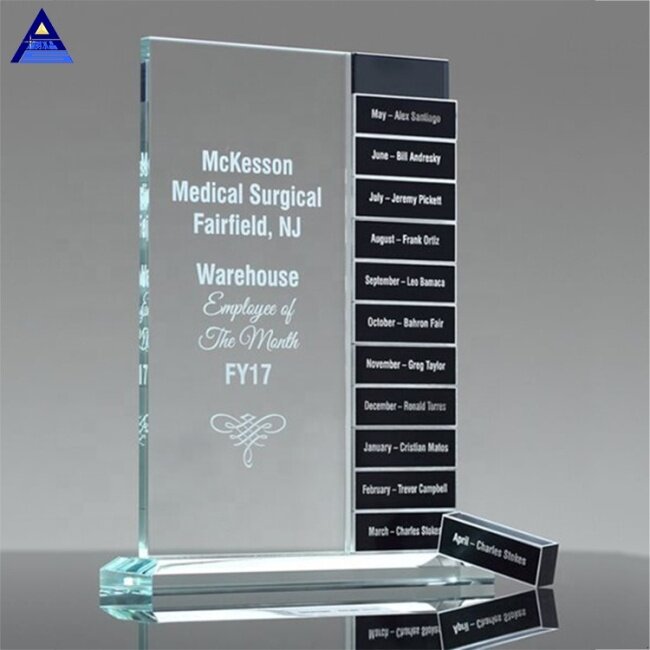 Cheap Price Award Plaques Style Jade Glass Awards Wholesale