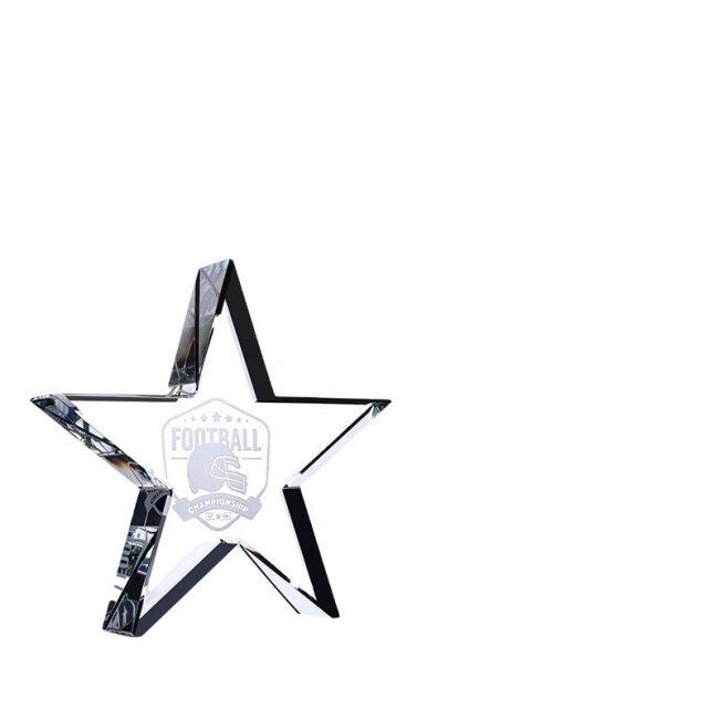 High Quality Paperweight Crystal Blank Block Star Awards Crystal Glass Trophy