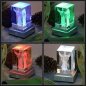 FS Crystal LED Light Base for Crystal 3D Glass Art Colorful Lighted Square Stand Display Plate Flat