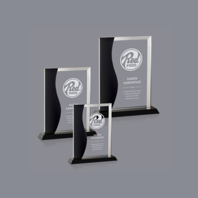 Customize Cheap Blank Crystal Glass Awards Shield, Award Certificate Plaques