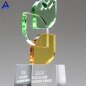 New Style Color Custom Crystal Leaf Shape Award Trophy