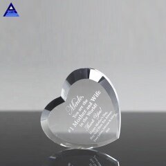 Оптовый элегантный трофей со скошенным сердцем из кристаллов для сублимации