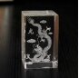 High quality 3d laser engraved crystal crafts with animals laser crystal cube