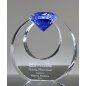 Optical Glass Classics Clear Crystal Diamond Trophy For Souvenir Business Gifts